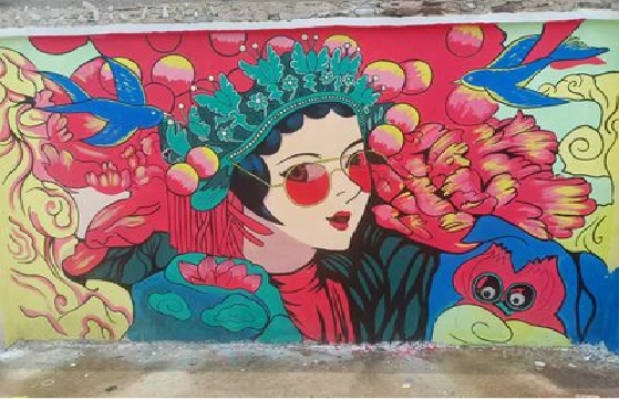 平顶山墙体彩绘-网红墙