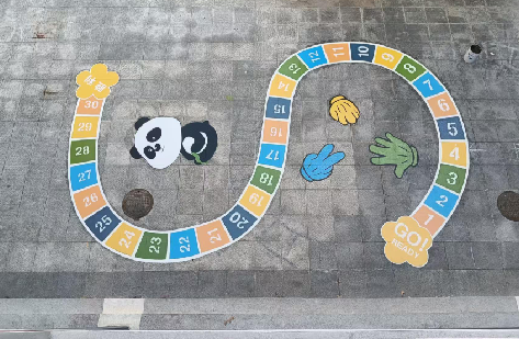 平顶山地面游戏彩绘