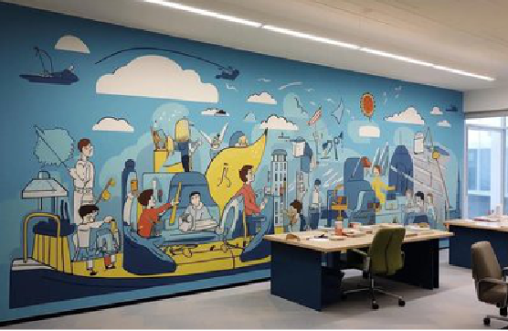 平顶山办公室墙绘的特点。