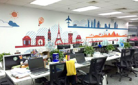 平顶山教你设计办公室墙绘的方法。