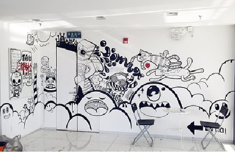 平顶山手绘墙并非传统涂鸦。